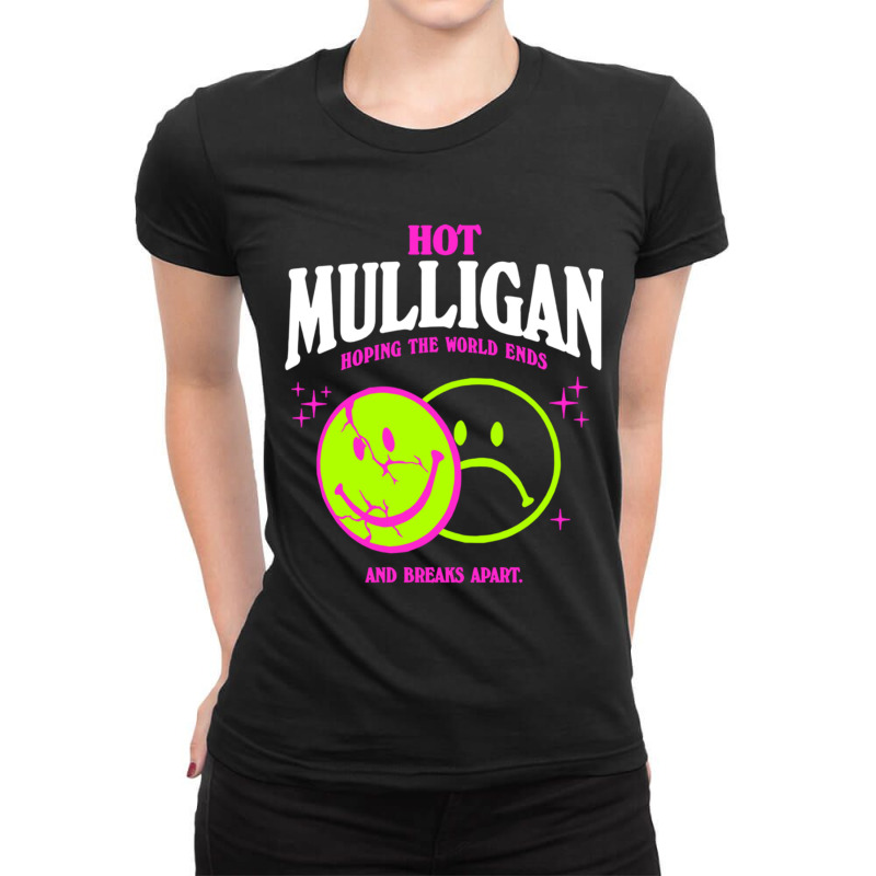 Hot Mulligan Merch Smile Shirt Ladies Fitted T-Shirt by cm-arts | Artistshot