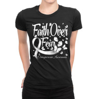 Faith Over Fear Osteogenesis Awareness Butterfly T Shirt Ladies Fitted T-shirt | Artistshot