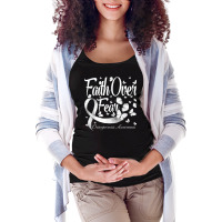 Faith Over Fear Osteogenesis Awareness Butterfly T Shirt Maternity Scoop Neck T-shirt | Artistshot