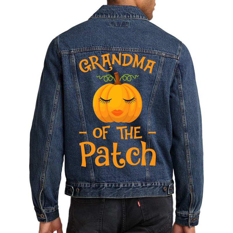 Grandma Of The Patch Pumpkin Halloween Men Denim Jacket by Chalaun | Artistshot