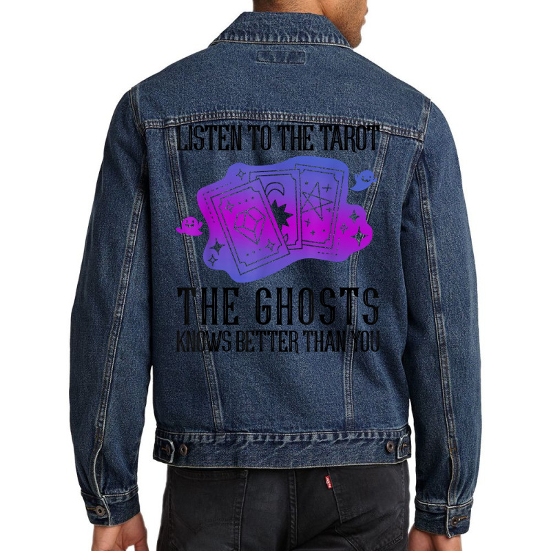 Listen To The Tarot Cards Crystal Divination Ball Witch T Shirt Men Denim Jacket by cm-arts | Artistshot