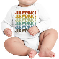 Juravenator Dinosaur Retro T Shirt Long Sleeve Baby Bodysuit | Artistshot