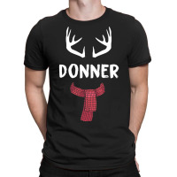 Donner Reindeer Christmas Matching Pjs Group Costume Gift Pullover T-shirt | Artistshot