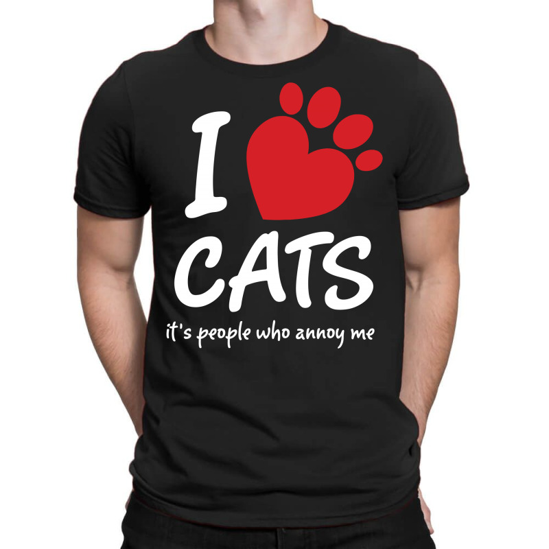 I Love Cats Its People Who Annoy Me T-shirt | Artistshot
