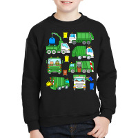 Garbage Man T  Shirt Green Garbage Truck Design For Kids T  Shirt Youth Sweatshirt | Artistshot