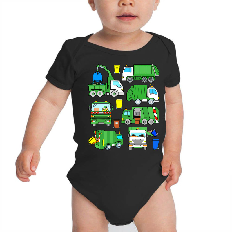 Garbage Man T  Shirt Green Garbage Truck Design For Kids T  Shirt Baby Bodysuit | Artistshot