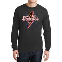 Back To School Teacher Leopard Lightning Bolt Motivational Long Sleeve Shirts | Artistshot