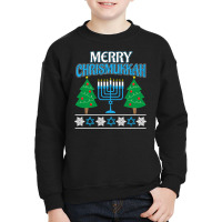 Merry Christmukkah Funny Jewish Christmas Youth Sweatshirt | Artistshot