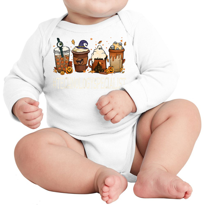 Technology Specialist Horror Coffee Halloween Pumpkin Autumn T Shirt Long Sleeve Baby Bodysuit by cm-arts | Artistshot