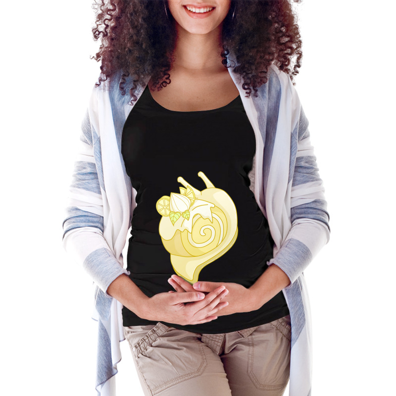 Lemon Roll Cake Snail Maternity Scoop Neck T-shirt by cm-arts | Artistshot