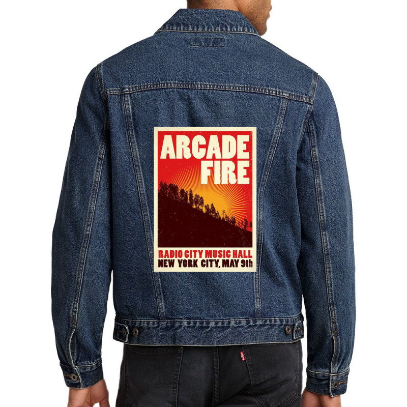 Arcade Fire Concer Men Denim Jacket by cm-arts | Artistshot