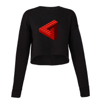 Escher Toy Bricks - Red Cropped Sweater | Artistshot