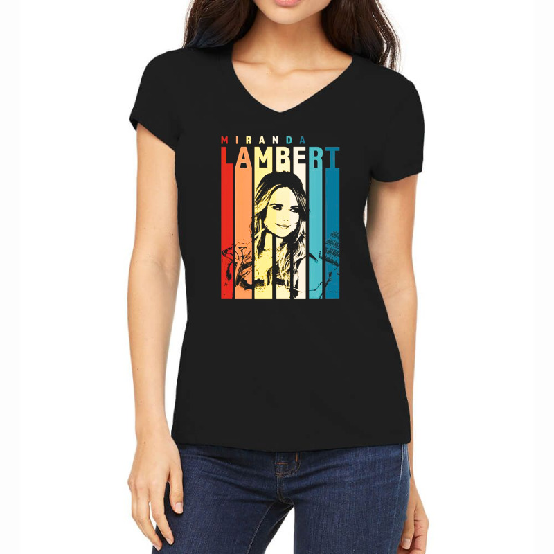 Miranda Lambert, Miranda Lambert Vintage, Miranda Lambert Art, Miranda Women's V-Neck T-Shirt by SHOPRTIUI | Artistshot