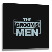 Mens The Groom's Men Groomsman Stag Party Bachelor Party Metal Print Square | Artistshot