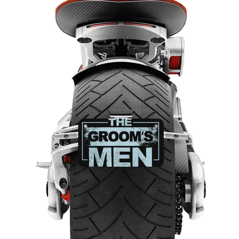 Mens The Groom's Men Groomsman Stag Party Bachelor Party Motorcycle License Plate | Artistshot