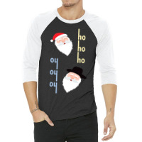 Oy Oy Oy Jewish Santa Funny Hanukkah Pajamas Top Gifts 3/4 Sleeve Shirt | Artistshot