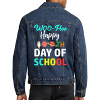 Woo-hoo Happy 100th Day Of School Men Denim Jacket | Artistshot