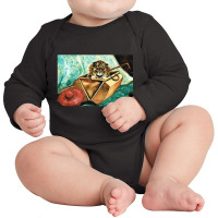 Louis Wain Gladstone Cat, Louis Wain, Gladstone Cat, Louis Wain, Glads Long Sleeve Baby Bodysuit | Artistshot