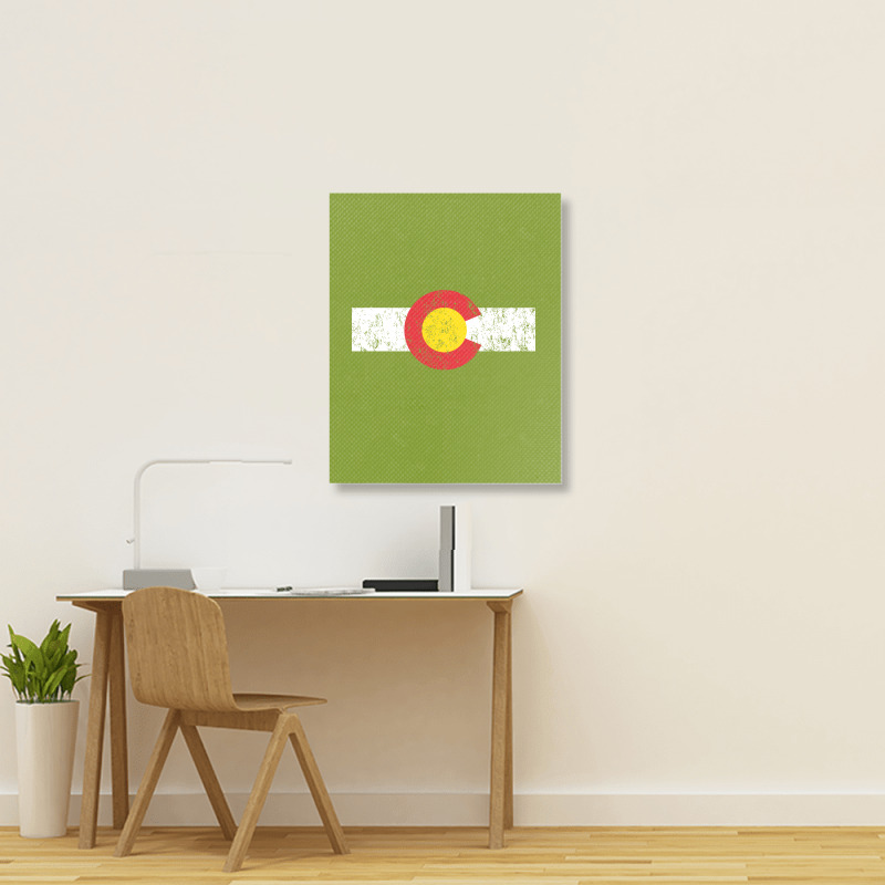 Vintage Colorado Flag Portrait Canvas Print | Artistshot