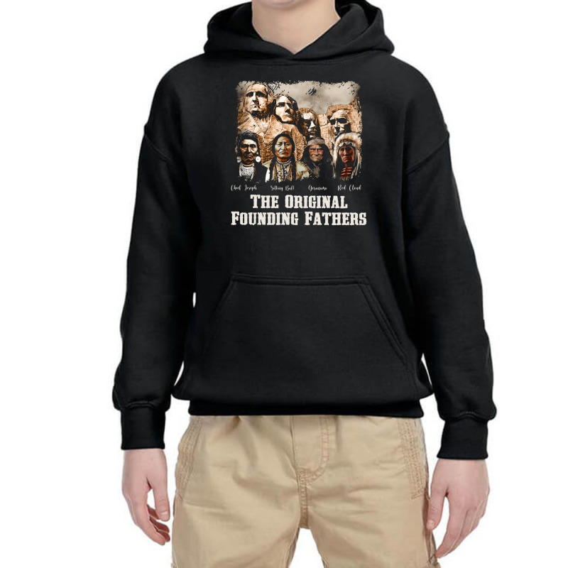 Native Mount Rushmore, Original Founding Fathers, David Behrens Tie Dy Youth Hoodie | Artistshot