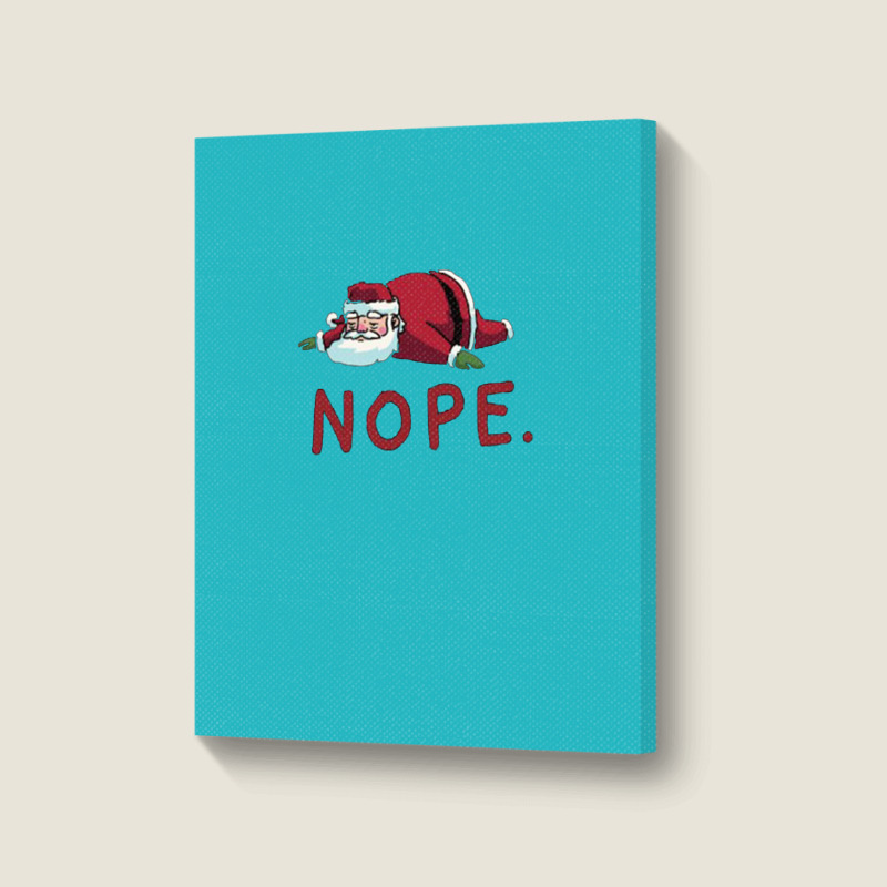 Santa Nope Portrait Canvas Print | Artistshot