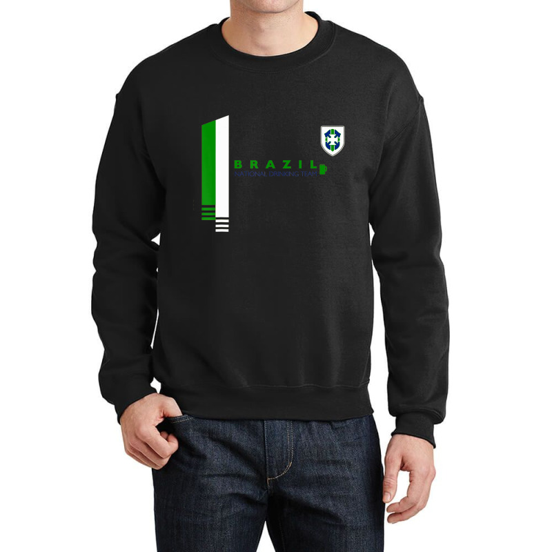 Brazil National Drinking Team Brazilian Pride Crewneck Sweatshirt by Quick Scully | Artistshot