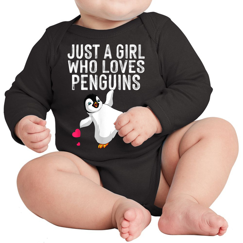 Funny Penguin Design For Women Girls Kids Aquatic Bird Lover T Shir Long Sleeve Baby Bodysuit | Artistshot