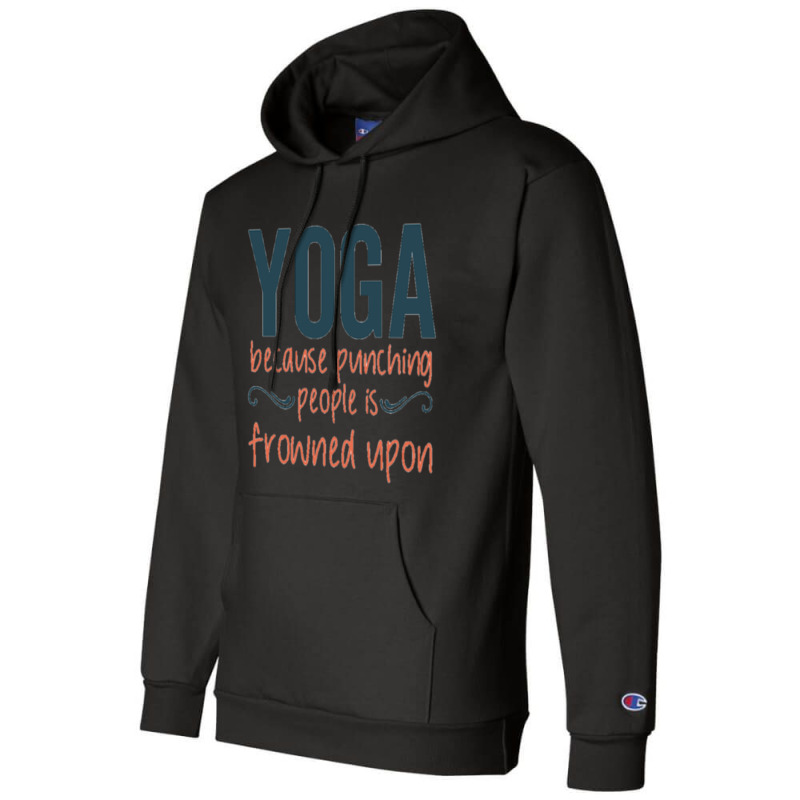 Punching Yoga Premium Champion Hoodie by cm-arts | Artistshot