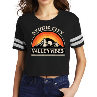 Studio City San Fernando Valley Vibes California Los Angeles Scorecard Crop Tee | Artistshot