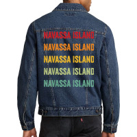 Navassa Island County Men Denim Jacket | Artistshot