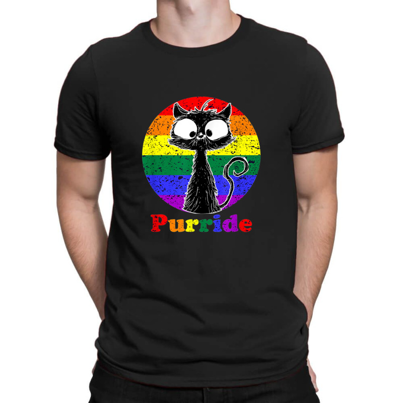 Feline The Purride Lgbt Gay Pride Cat T-shirt | Artistshot