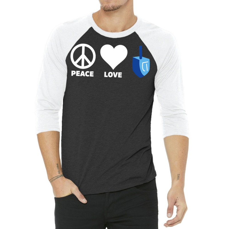 Peace Love Dreidel Hanukkah Jewish Holiday Chanukah 3/4 Sleeve Shirt | Artistshot