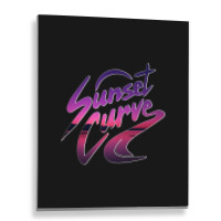 Awesome Sunset Curve Design Metal Print Vertical | Artistshot