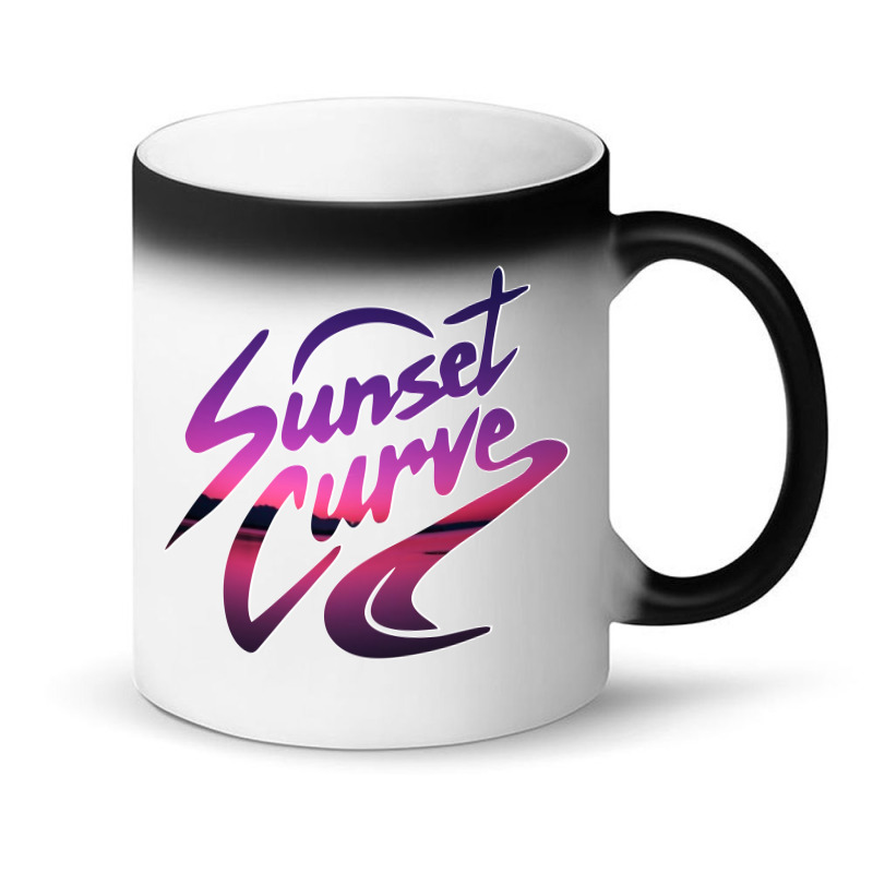 Awesome Sunset Curve Design Magic Mug | Artistshot