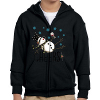 Cheers Snowman And Wine Christmas Youth Zipper Hoodie | Artistshot