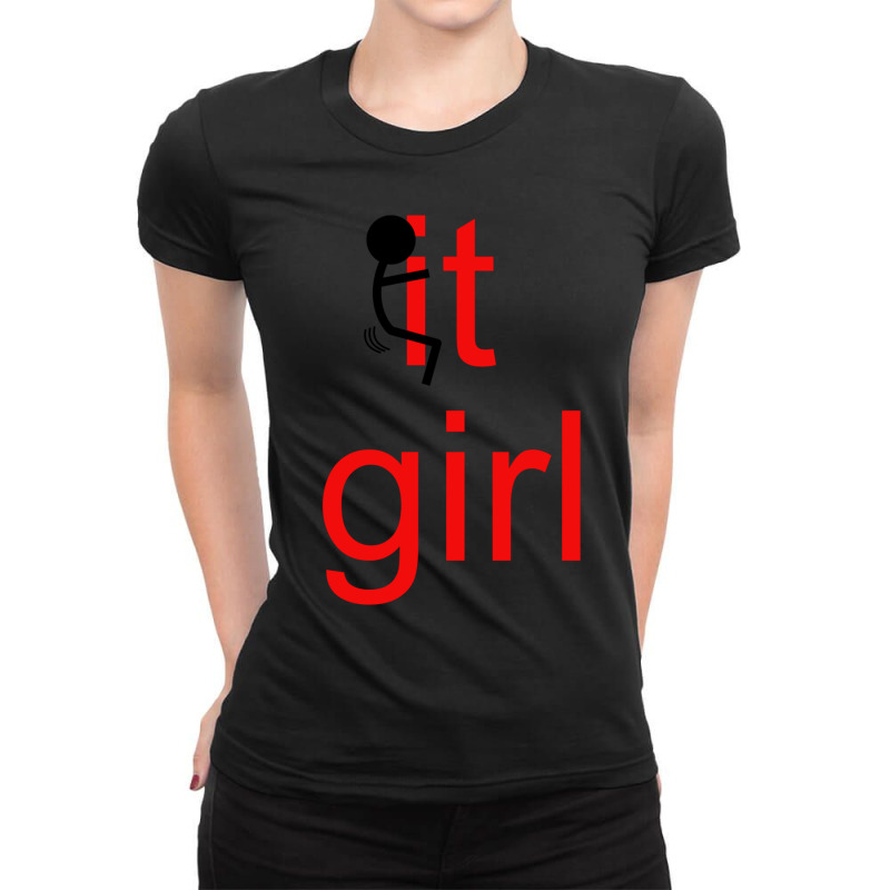 Fuck It Girl Ladies Fitted T-Shirt by cm-arts | Artistshot