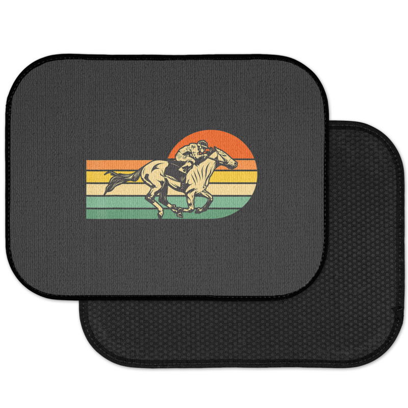 Horse Racing Retro Sunset Rear Car Mat | Artistshot