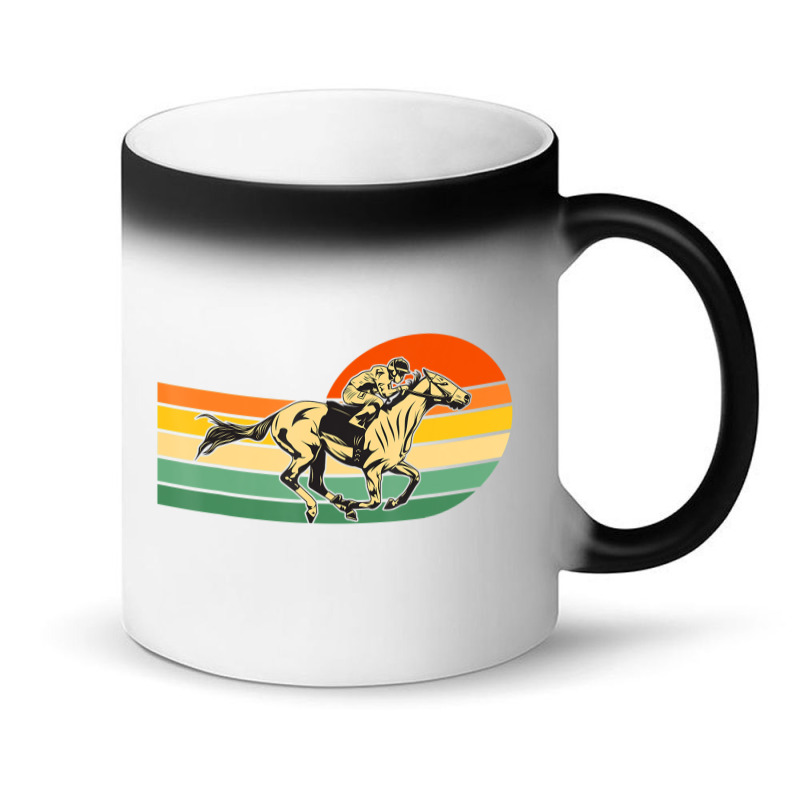 Horse Racing Retro Sunset Magic Mug | Artistshot