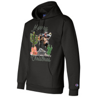 Rodeo Bucking Horse Western Cactus Cowboy Christmas Matching Champion Hoodie | Artistshot