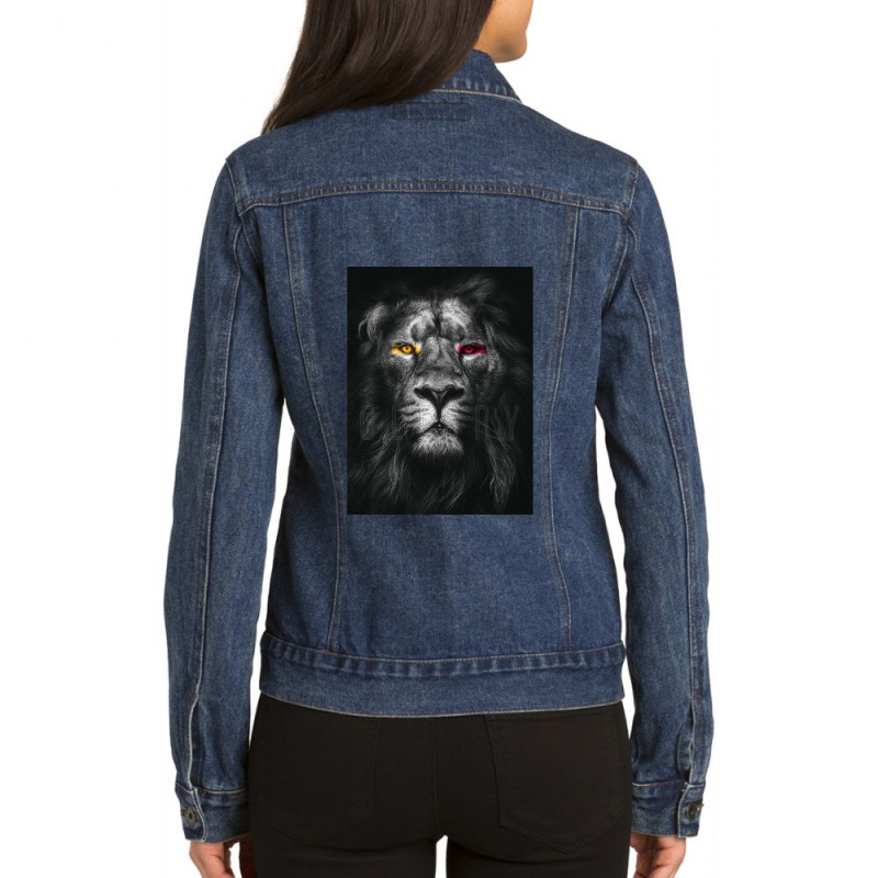 Galatasaray Aslan Ladies Denim Jacket by cm-arts | Artistshot