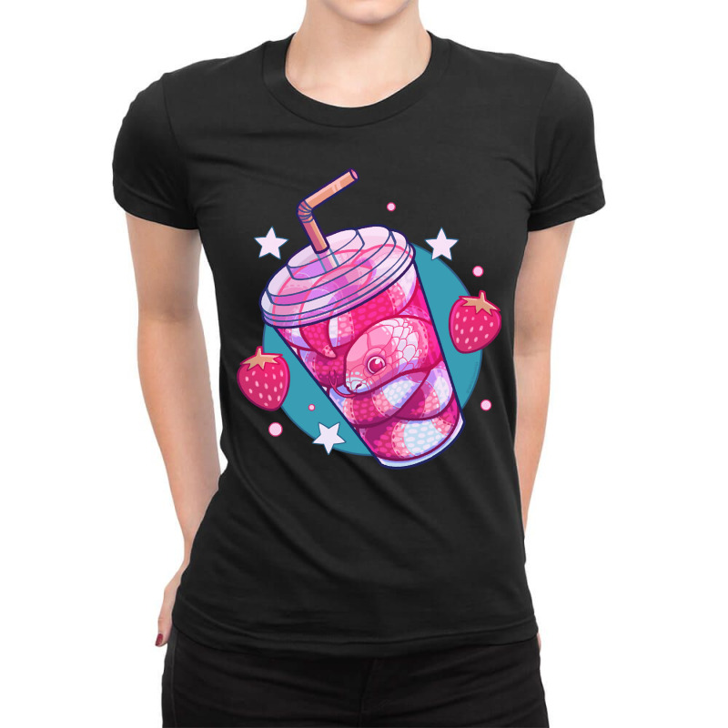 Strawberry Milk-snake, Strawberry Milk-snake Art, Strawberry Milk-snak Ladies Fitted T-Shirt by SHOPTYU | Artistshot