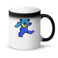 Blue Grateful Dancing Hippie Classic Rock Dead Bear Magic Mug | Artistshot