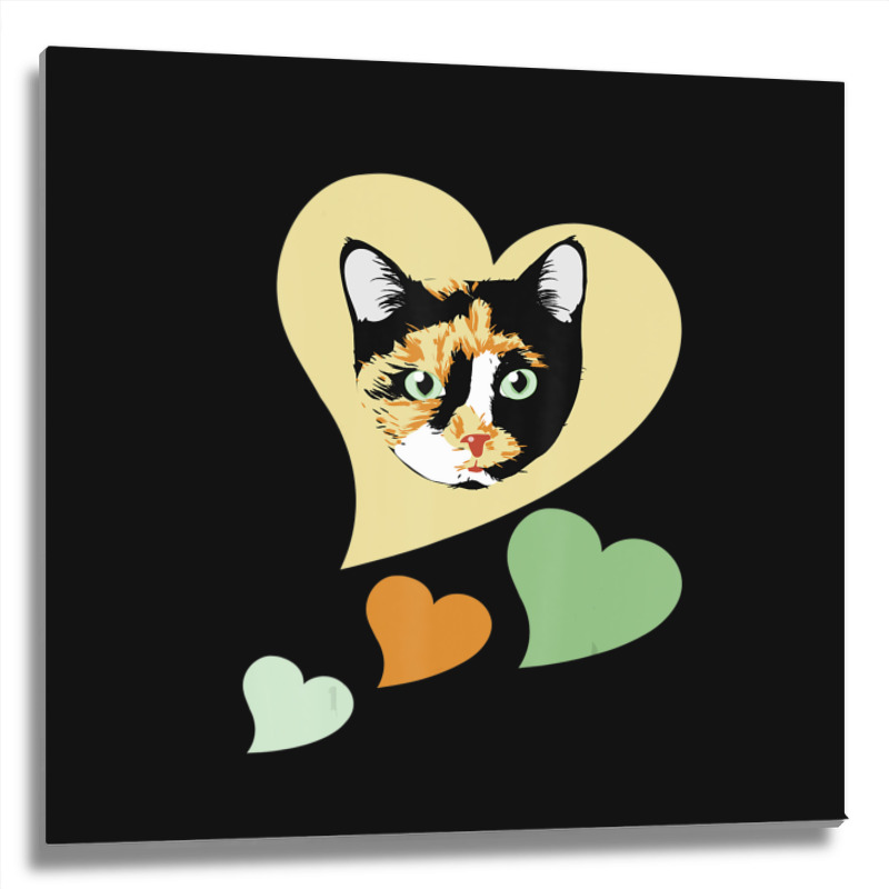 Calico Ca I Love My Calico Cats For Cat Lover Metal Print Square | Artistshot