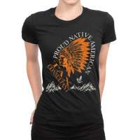 Proud Native American Job Tax Consultant Ladies Fitted T-shirt | Artistshot