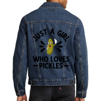 Just A Girl Who Loves Pickles Men Denim Jacket | Artistshot