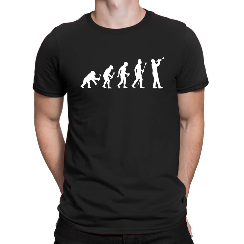 Trumpet Evolution Of Mansilhouette T-Shirt by DenzelTyler | Artistshot