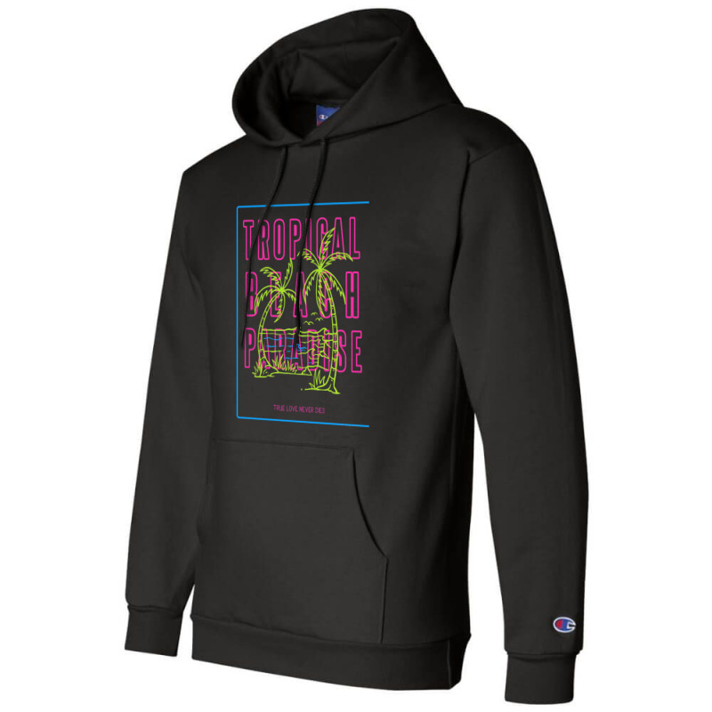 Tropical Paradise Love Champion Hoodie by lullabellelaart | Artistshot