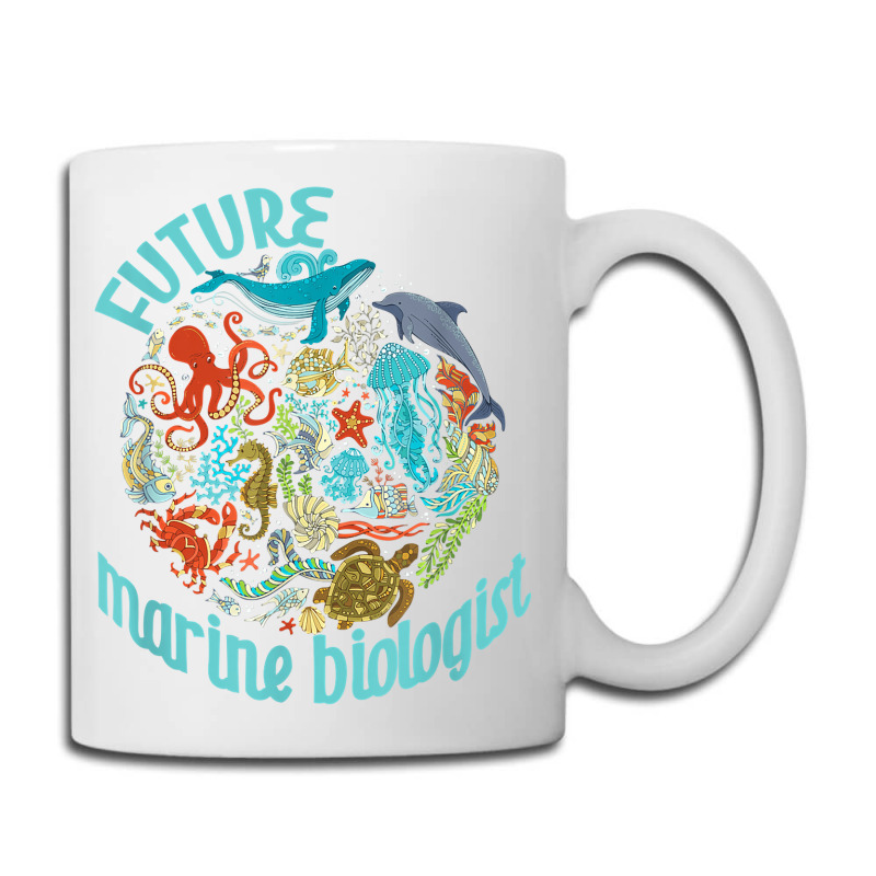 Future Marine Biologist Ocean Life Drawing Whale Octopus Coffee Mug | Artistshot