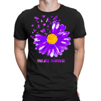 Butterfly Purple Ribbon Sunflower Overdose Awareness T Shir T-shirt | Artistshot