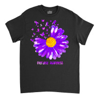 Butterfly Purple Ribbon Sunflower Overdose Awareness T Shir Classic T-shirt | Artistshot